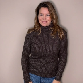 Gemma Ricceri lurex coltruitje bruin