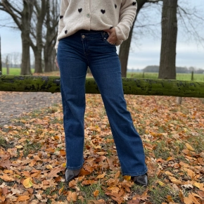 Goodies Jeans – Damesjeans met schuine ritssluiting en perfecte stretch