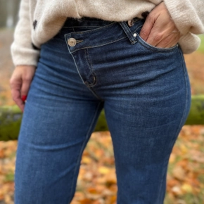 Goodies Jeans – Damesjeans met schuine ritssluiting en perfecte stretch