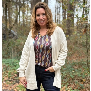 Gemma Ricceri vest middellang ivoor