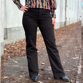 Norfy jeans wide leg – POWER STRETCH BLACK