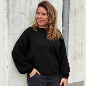 Alpaca trui dames – Zachte zwarte wollen trui