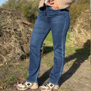 Norfy jeans straight fit – POWER STRETCH basic DONKERBLAUW 9220