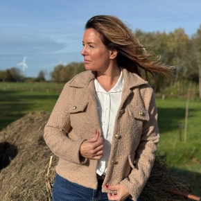 Teddy bouclé jasje Vivy beige