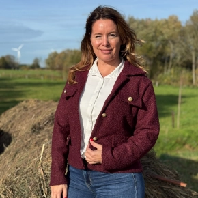 Teddy bouclé jasje Vivy bordeauxrood
