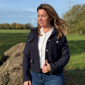 Teddy bouclé jasje Vivy navy