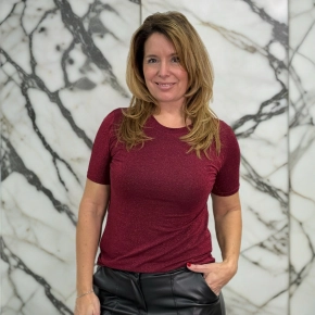 Gemma Ricceri glitter T-shirt rood