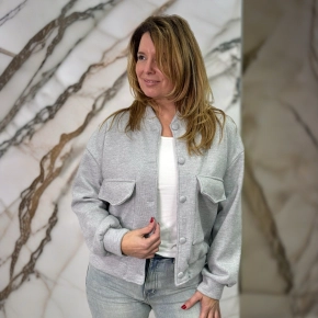 Cozy bomber Claire grijs