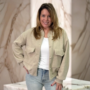 Cozy bomber Claire beige