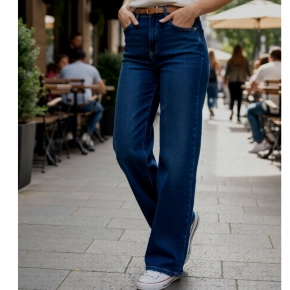 Goodies wide leg push up jeans DJ2518 blue