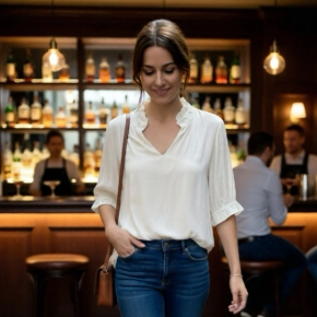 Chastar silk top crème Fay SALE