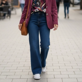 Goodies wide leg push up jeans DJ2541 blauw