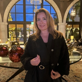 Grof gebreid vest zwart Kyra