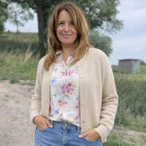 Gemma Ricceri beige vest met alpaca