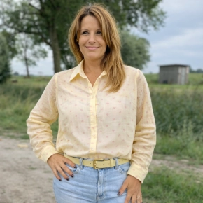 Hartjes blouse geel roze Vera Jo