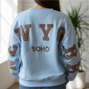 New York sweater lichtblauw