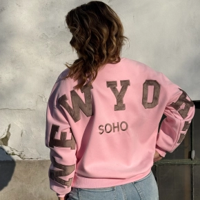 New York sweater roze