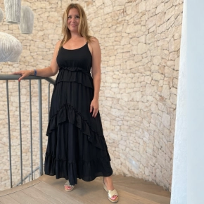 Biba spaghettibandjes jurk zwart