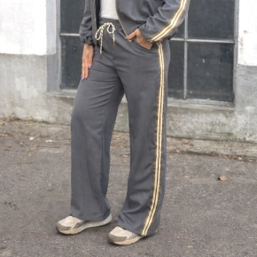 Grijze Chastar broek met bies