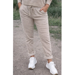 Beige sweatpants Lili ruitmotief