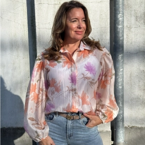 Flower blouse peach lila Vera Jo