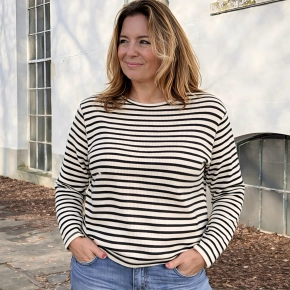 Gemma Ricceri strepen shirt zwart