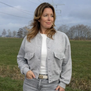 Cozy bomber Claire grijs