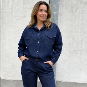 Chastar jeans blouse darkblue