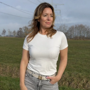 Ivoor basic shirt dubbel gevoerd KORTE mouwen