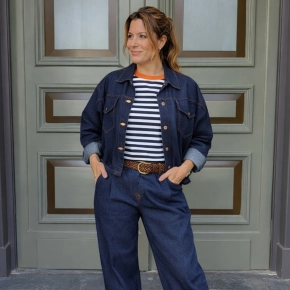 Chastar jeans blouse darkblue