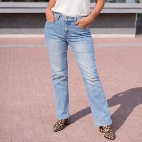 Norfy straight jeans Stella powerstretch blue-beige 9259