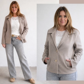 Voorjaars mantel taupe