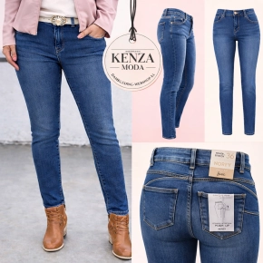 Middenblauwe Laura slimfit jeans powerstretch 9227