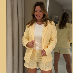 Gele structuur blazer Emmy