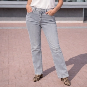 Grijze Stella straight fit jeans power stretch 9372