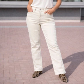 Norfy jeans straight Stella POWER STRETCH basic ivoorwit 9301