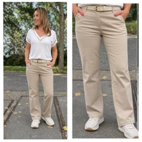 Tesoro uni broek beige SALE