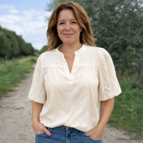 Vera Jo crêpe top beige
