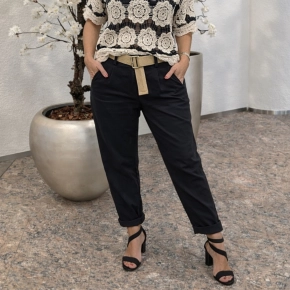 Zwarte uni sweatpants met riem