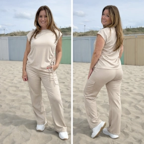 Beige cargo pak Vanessa broek + top SALE