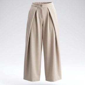 Vera Jo comfort wide leg pantalon beige
