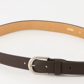 Leren riem bruin zilver Suus