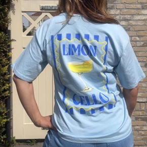 Lichtblauw T-shirt limoncello