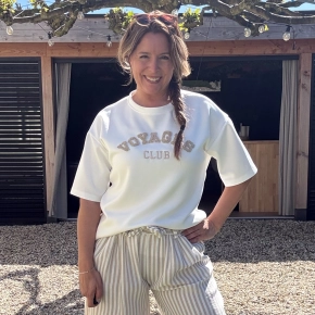 Shirt Voyages club ivoor beige