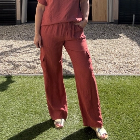 Chastar viscose cargo broek terra Patty