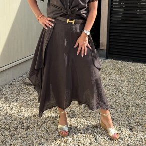 Luchtige midi rok met elastische taille Rachelle