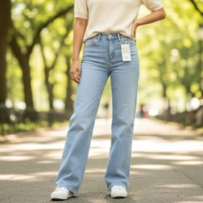 Norfy tall straight jeans lichtblauw Stella power stretch 9497