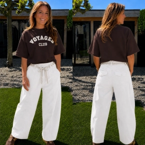 Gemma Ricceri barrel broek wit