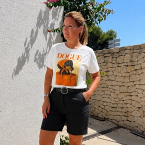 Zwart shortje met riem Valerie