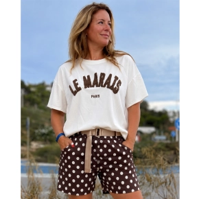 Shirt Le Marais ivoor bruin
